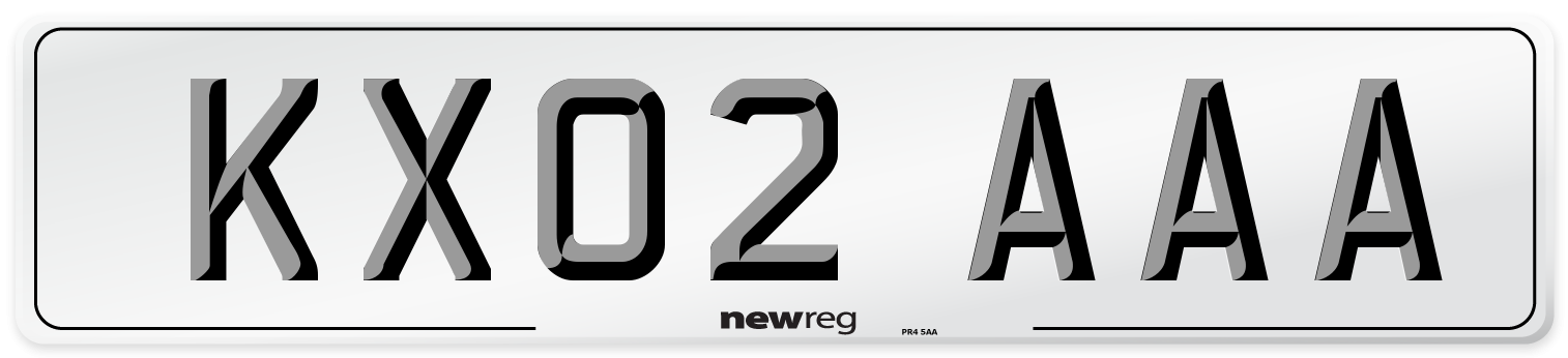 KX02 AAA Number Plate from New Reg